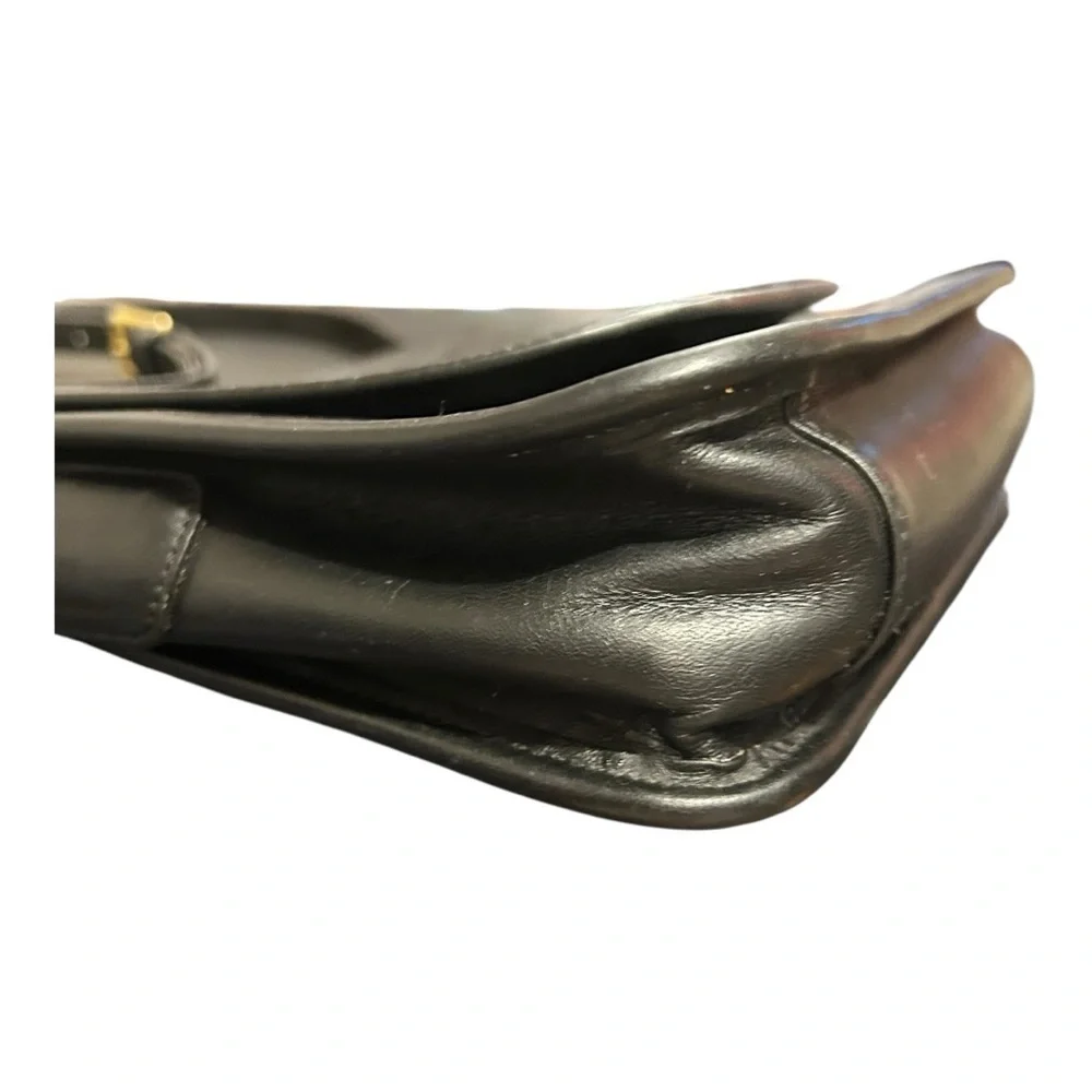 COACH VINTAGE LINDSAY CROSSBODY BAG Black Leather Purse Interior Creed - Picture 4 of 13